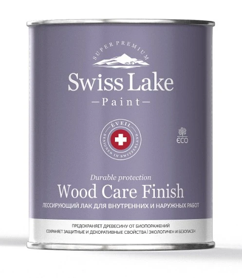 Лак лессирующий Swiss Lake Wood Care Finish для внутренних и наружных работ 900 мл