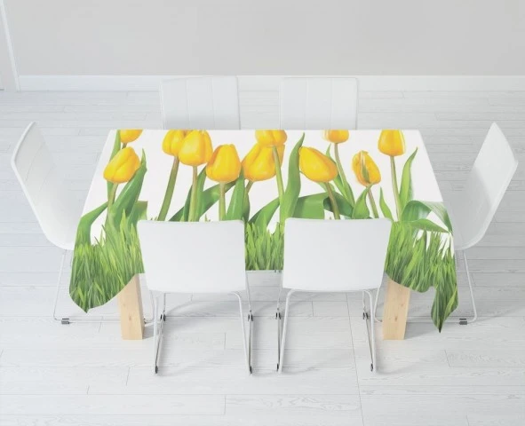 3D Скатерть Artegrafico Желтые тюльпаны SKA-TUL-005
